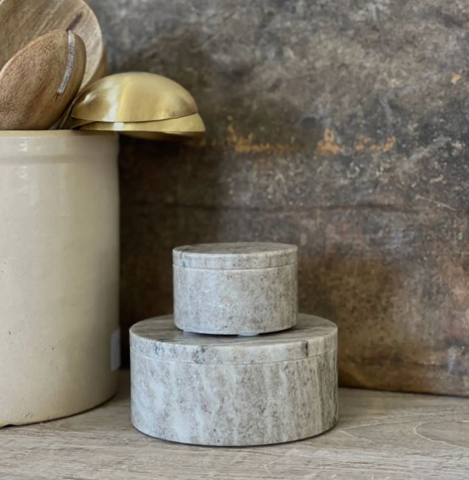 Large Round Stone Box