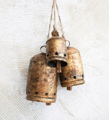 Metal Bell with Star Cut-Outs