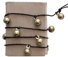 Metal Bell Garland on a Brown Cotton Cord