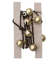 Metal Bell Garland on a Brown Cotton Cord