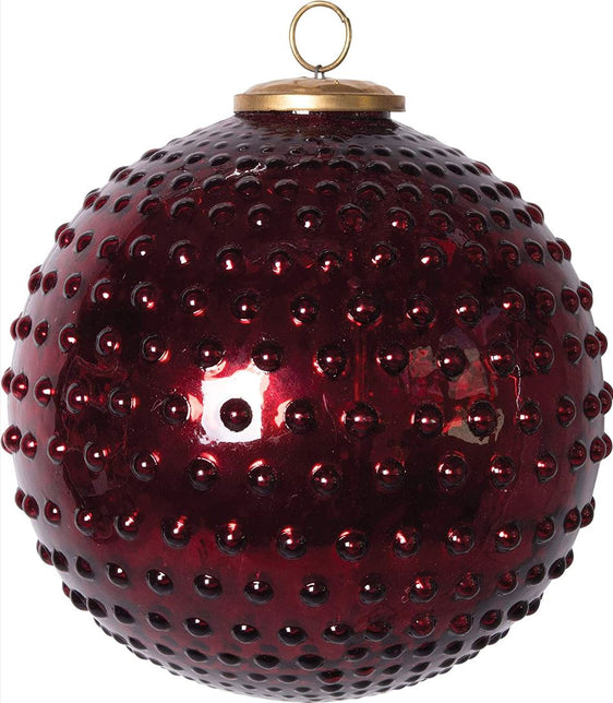 Round Glass Hobnail Ornament