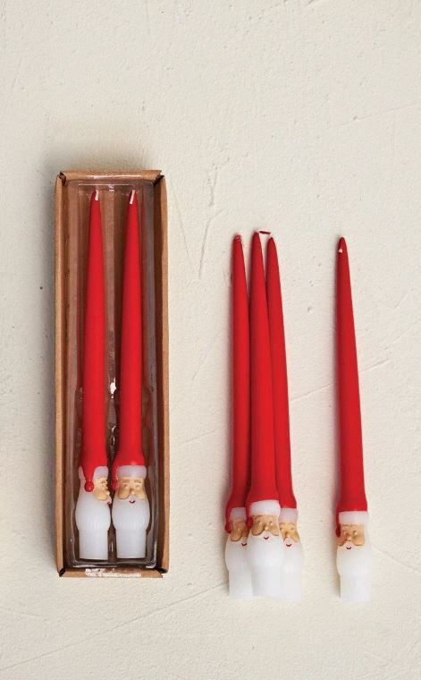 Santa Taper Candles