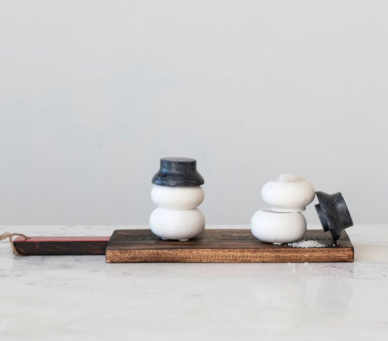 Marble Snowman Pinch Pots