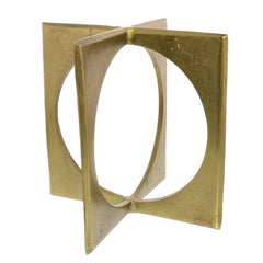 SQUARE WITH CIRCLE - LRG - BRASS