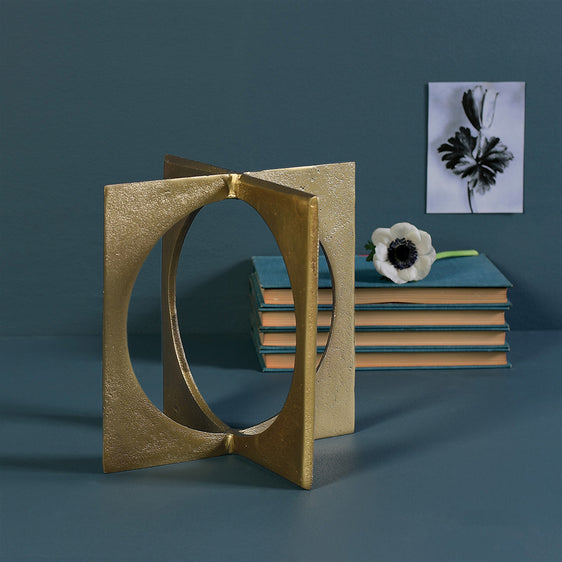 SQUARE WITH CIRCLE - LRG - BRASS