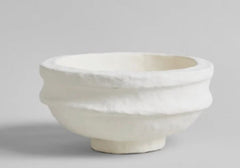 White Paper Mache Bowl