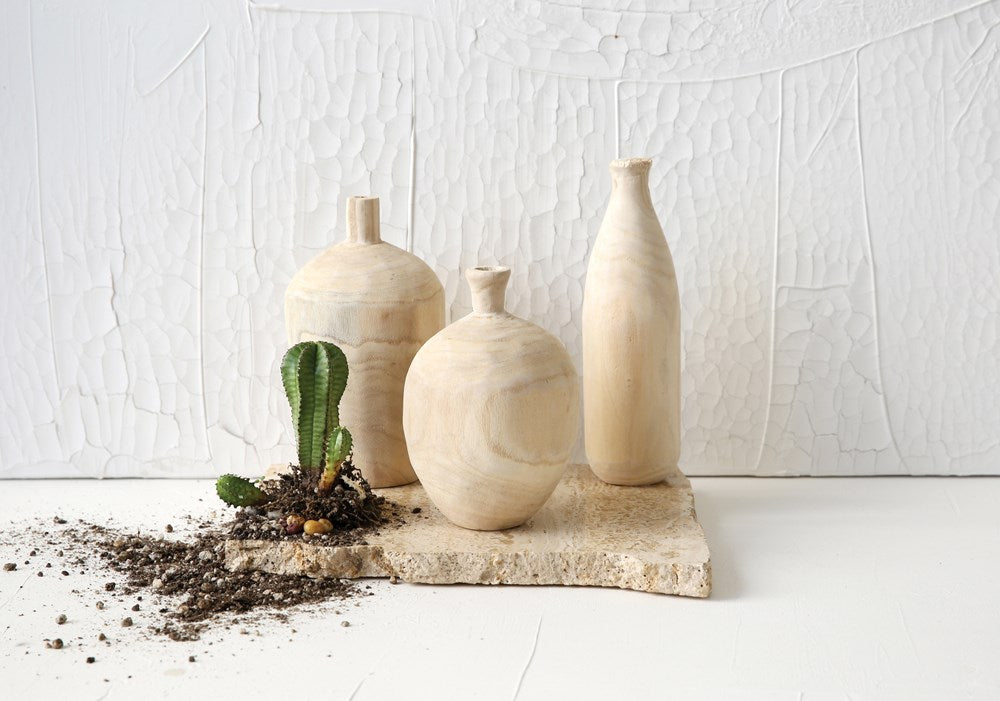 Wooden Vase (set of 3)