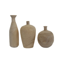 Wooden Vase (set of 3)